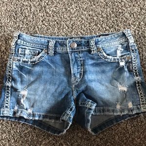 Silver Jean shorts